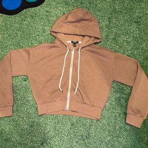 Forever 21 Cropped Zip-Up